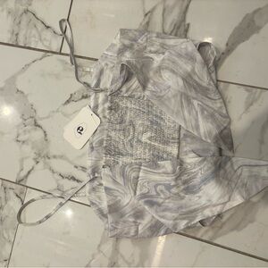 Elodie White and Gray Patterned Top